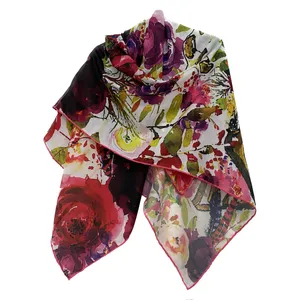 روسری زنانه مدل نخی چهارفصل قواره بررگ کد 1302