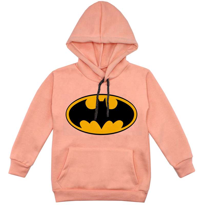 هودی پسرانه مدل بتمن F89 رنگ گلبهی