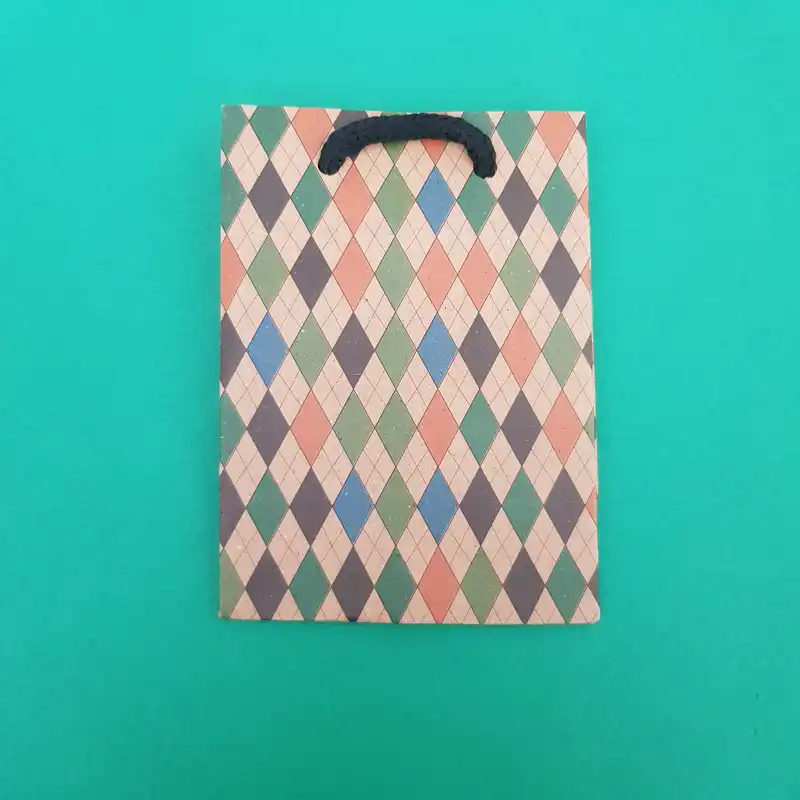 ساک هدیه مدل چهار خونه و لوزی  مجموعه 2 عددی