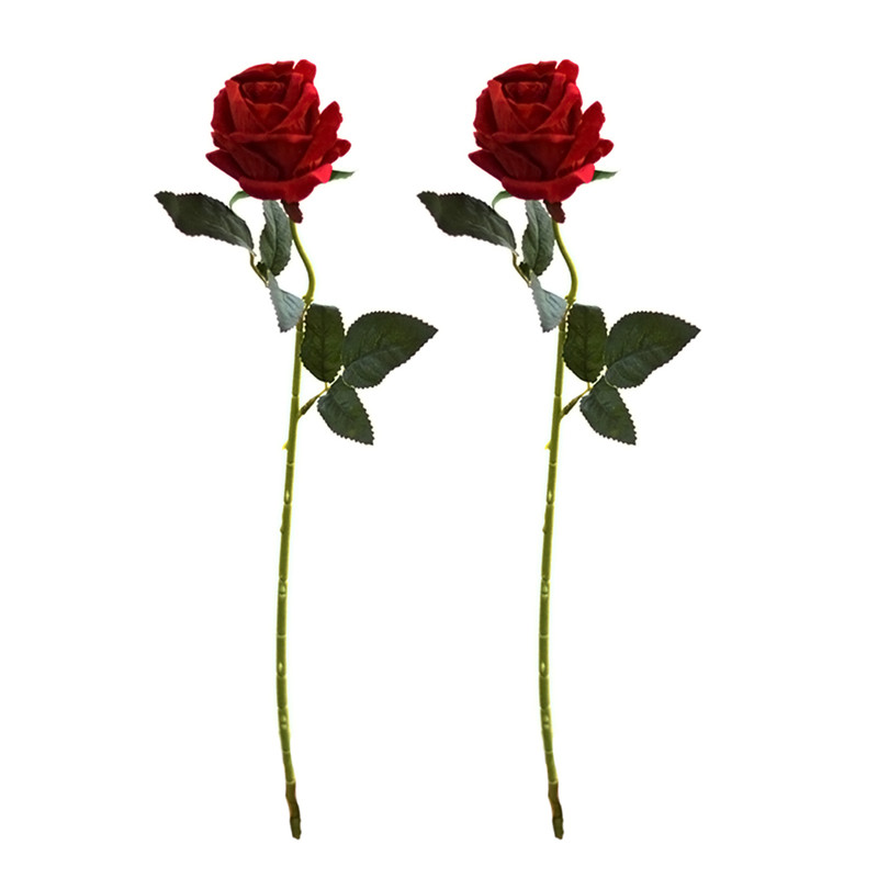 گل مصنوعی مدل شاخه گل رز کد 50Cm بسته دو عددی
