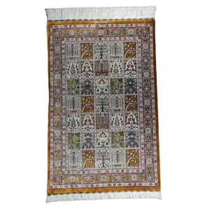 فرش دستباف یک متری مدل قم طرح خشتی کد 1454