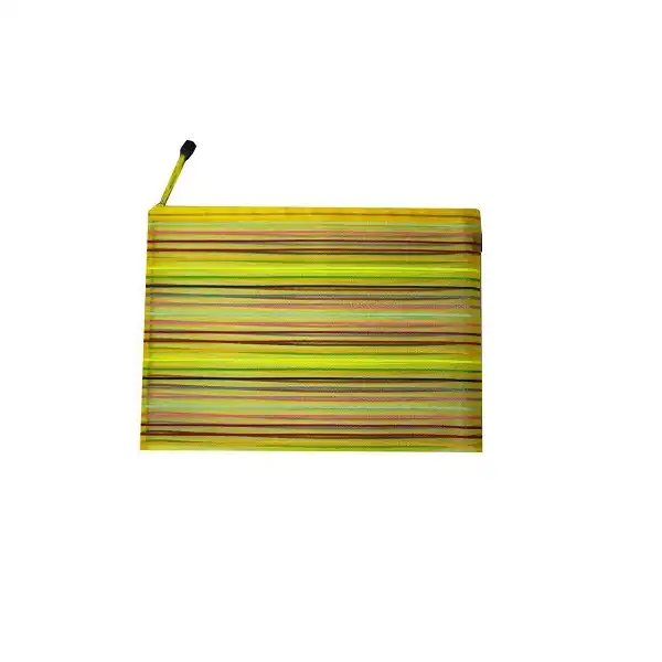 پوشه طرح راه راه مدل زیپ دار کد A4 214