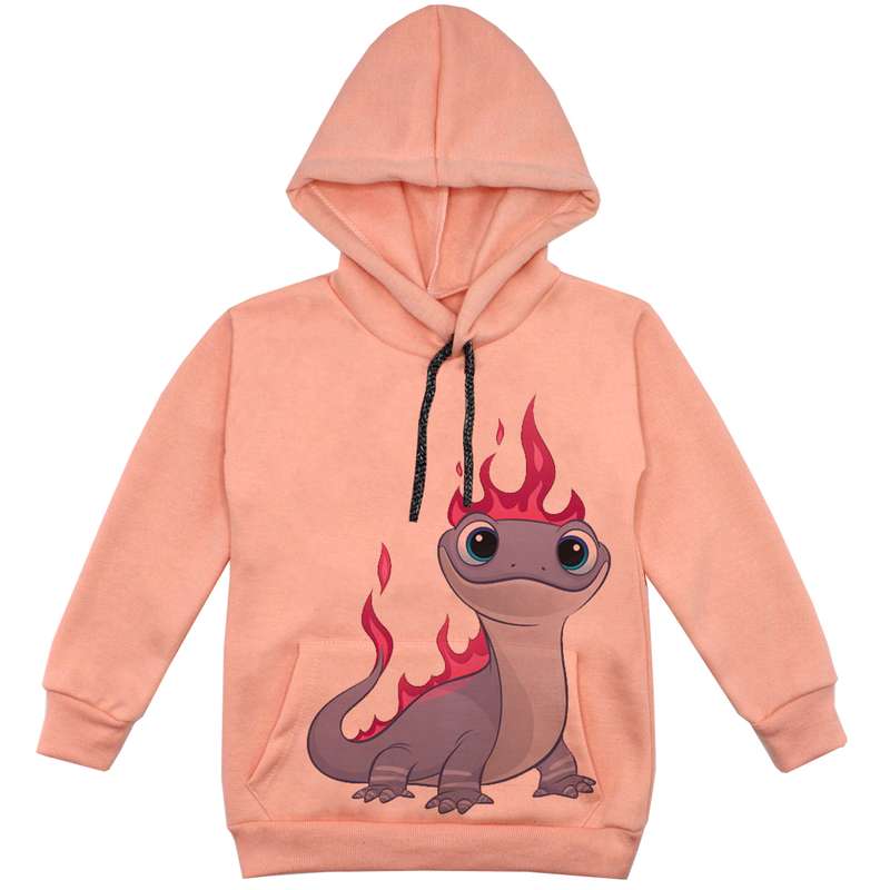 هودی پسرانه مدل دانیاسور F43 رنگ گلبهی