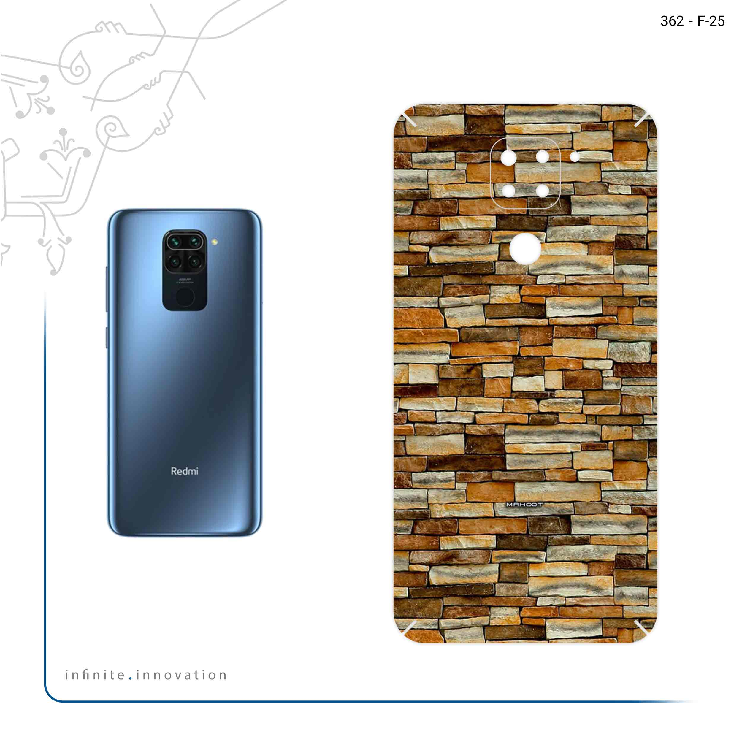 برچسب پوششی ماهوت مدل brickwall مناسب برای گوشی موبایل شیائومی Redmi 10X