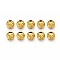 طلا گرمی 18 عیار مایا ماهک مدل گوی تراش البرنادو کد MO0216-2 بسته 10 عددی