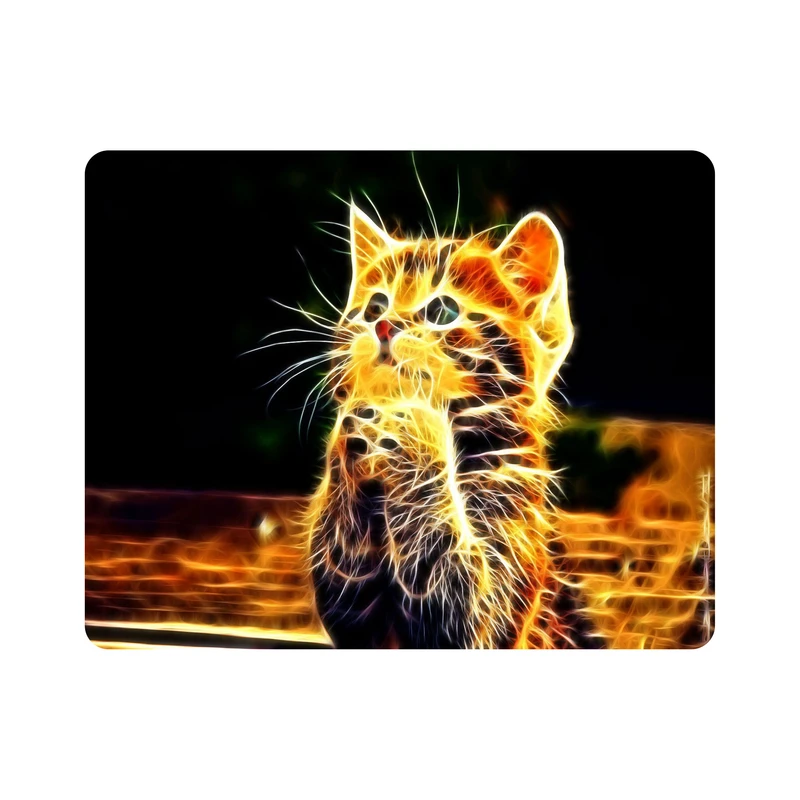 ماوس پد اطلس آبی طرح گربه مدل T1284