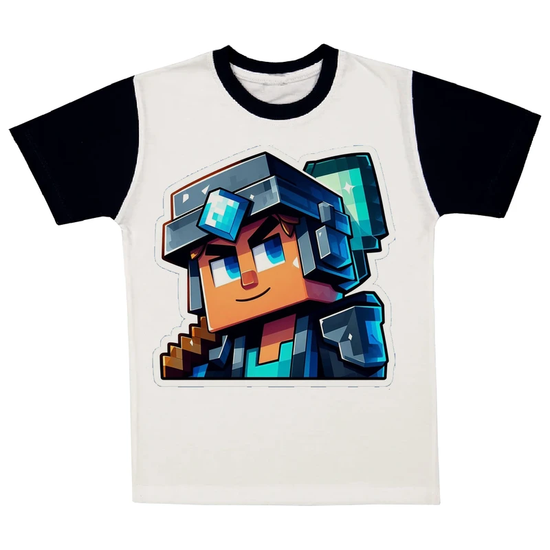 تی شرت آستین کوتاه پسرانه مدل ماینکرفت کد A248