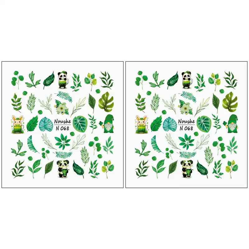 برچسب لنز ناخن مدل کیوت کد N068 مجموعه 2 عددی