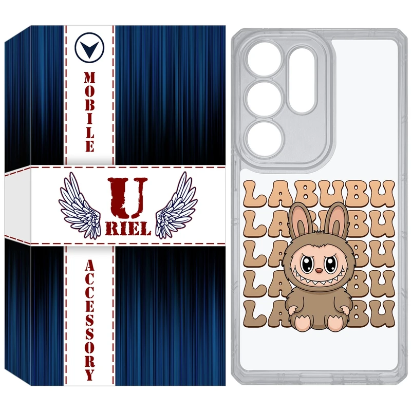 کاور یوریل قاب مدل Clear کد 134 طرح لبوبو Labubu مناسب برای گوشی موبایل سامسونگ Galaxy S25 Ultra
