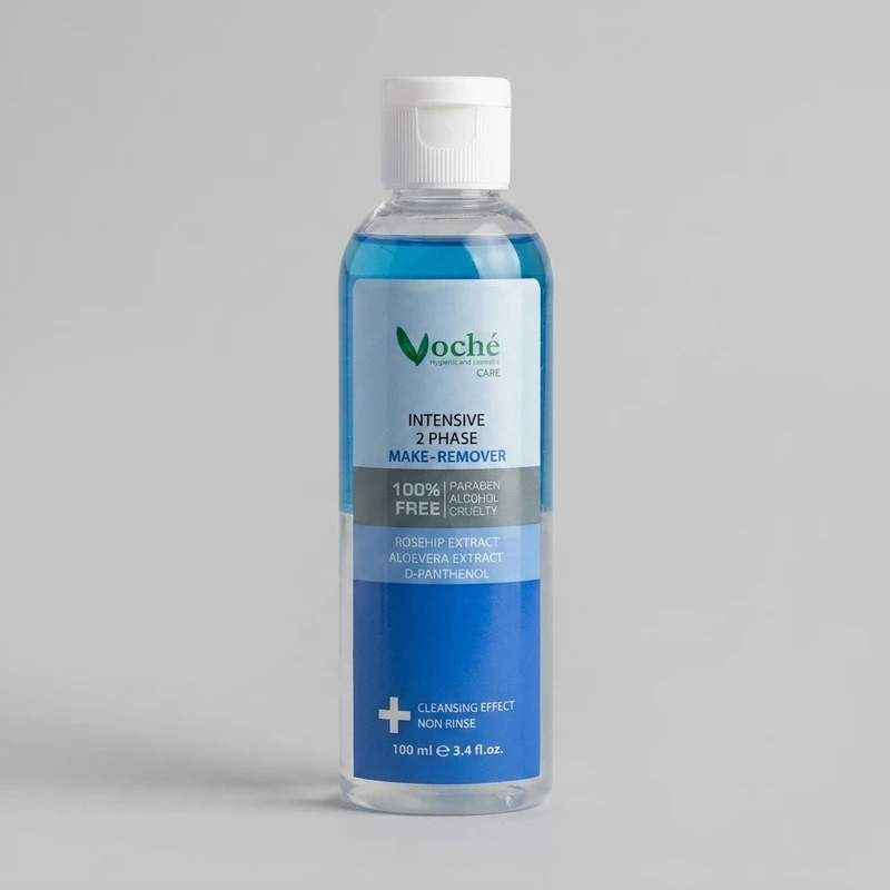 محلول پاک کننده آرایش چشم و لب دوفاز وچه مدل Aloe Vera حجم 100 میلی لیتر
