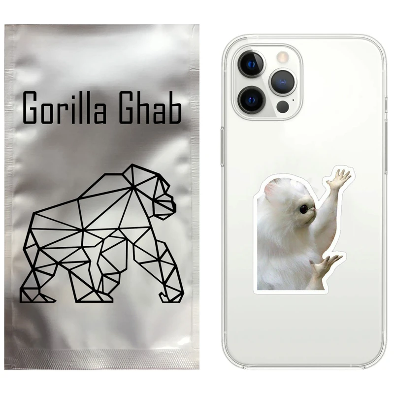 کاور گوریلا قاب مدل CLG کد 89 طرح میمون سفید مناسب برای گوشی موبایل اپل iPhone 13 Pro