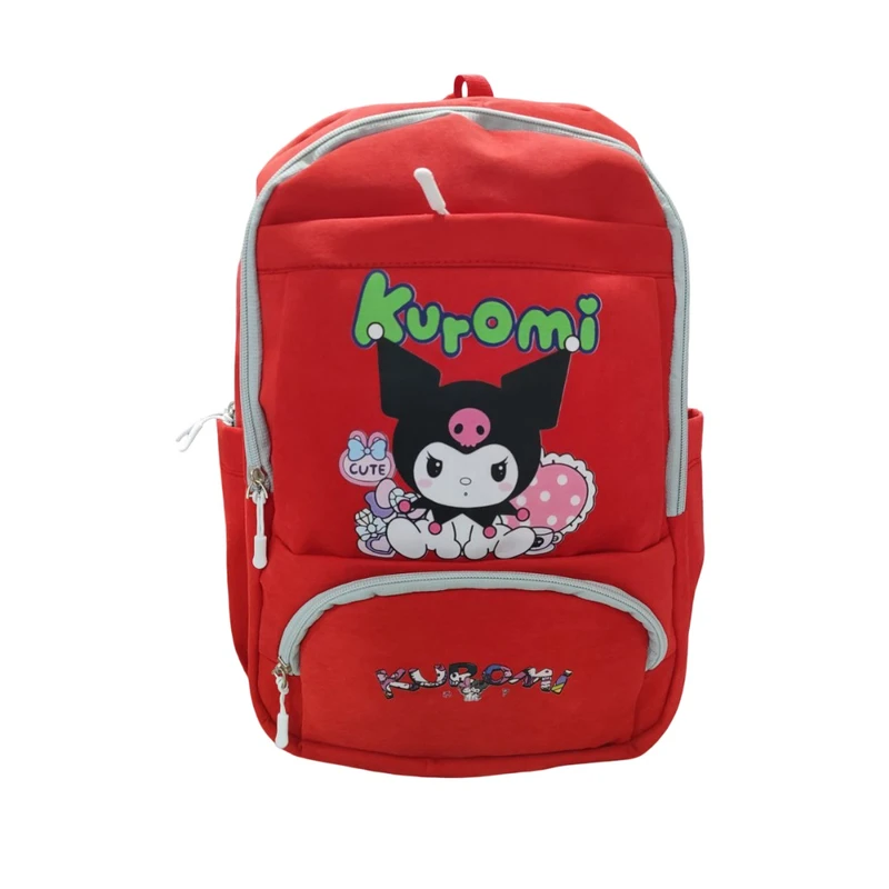 کوله پشتی مدرسه مدل چهار زیپ طرح کرومی کد 007