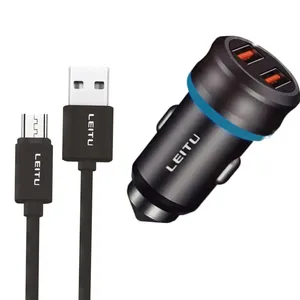 شارژر فندکی لیتو مدل LC-C2 به همراه کابل MICROUSB