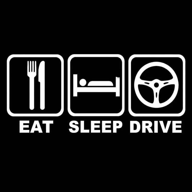 برچسب بدنه خودرو سولگی طرح Eat, Sleep, Drive کد M087