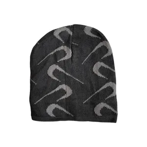 کلاه بافتنی مردانه مدل داخل خز رنگ ذغالی