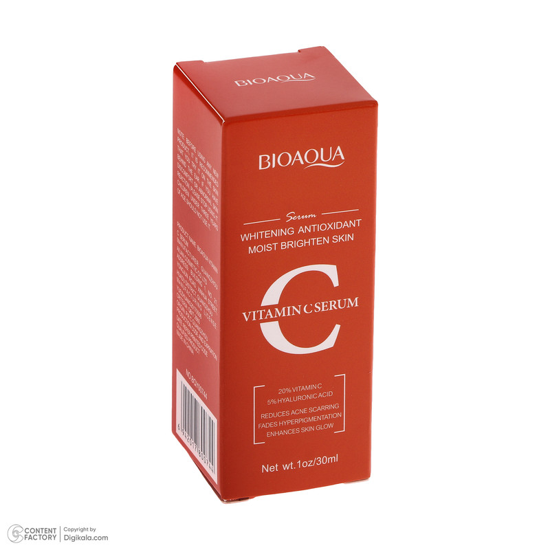 سرم روشن کننده پوست بی آکوا مدل Vitamin C مناسب برای انواع پوست حجم 30 میلی‌لیتر