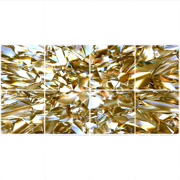 تایل سقفی طرح الماس طلائی کد  1400-8 سایز 60x60 سانتی متر مجموعه 8عددی