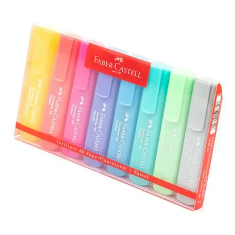 ماژیک علامت گذار فابر کاستل مدل پاستل بسته 8 عددی