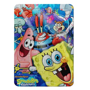 پازل 35 تکه زیگ زاگ مدل چوبی باب اسفنجی کد 351012