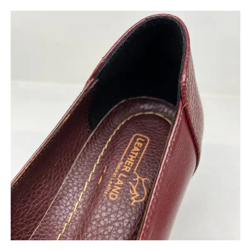 کفش زنانه سرزمین چرم مدل 1475 رنگ زرشکی