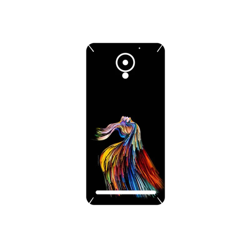 برچسب پوششی ماهوت مدل Rainbow Hair Digital Art مناسب برای گوشی موبایل لنوو Vibe C2