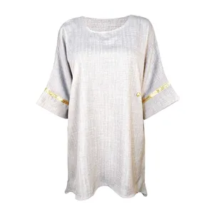 تونیک آستین سه ربع زنانه مدل شانتون  912 رنگ طوسی روشن