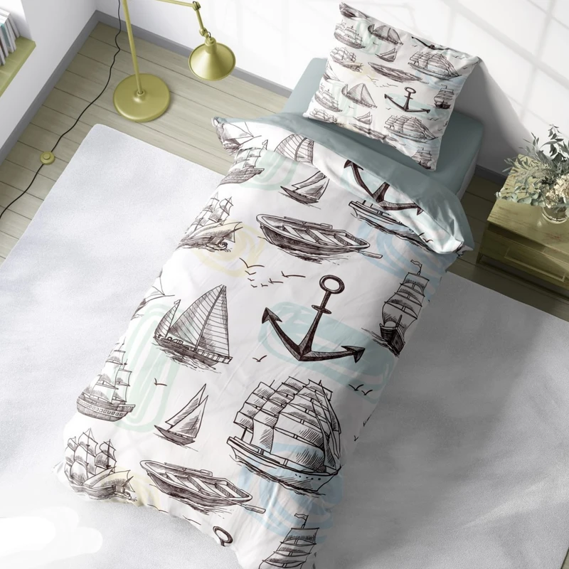 سرویس خواب 1 نفر 4 تکه مدل خواب دریایی کد 910