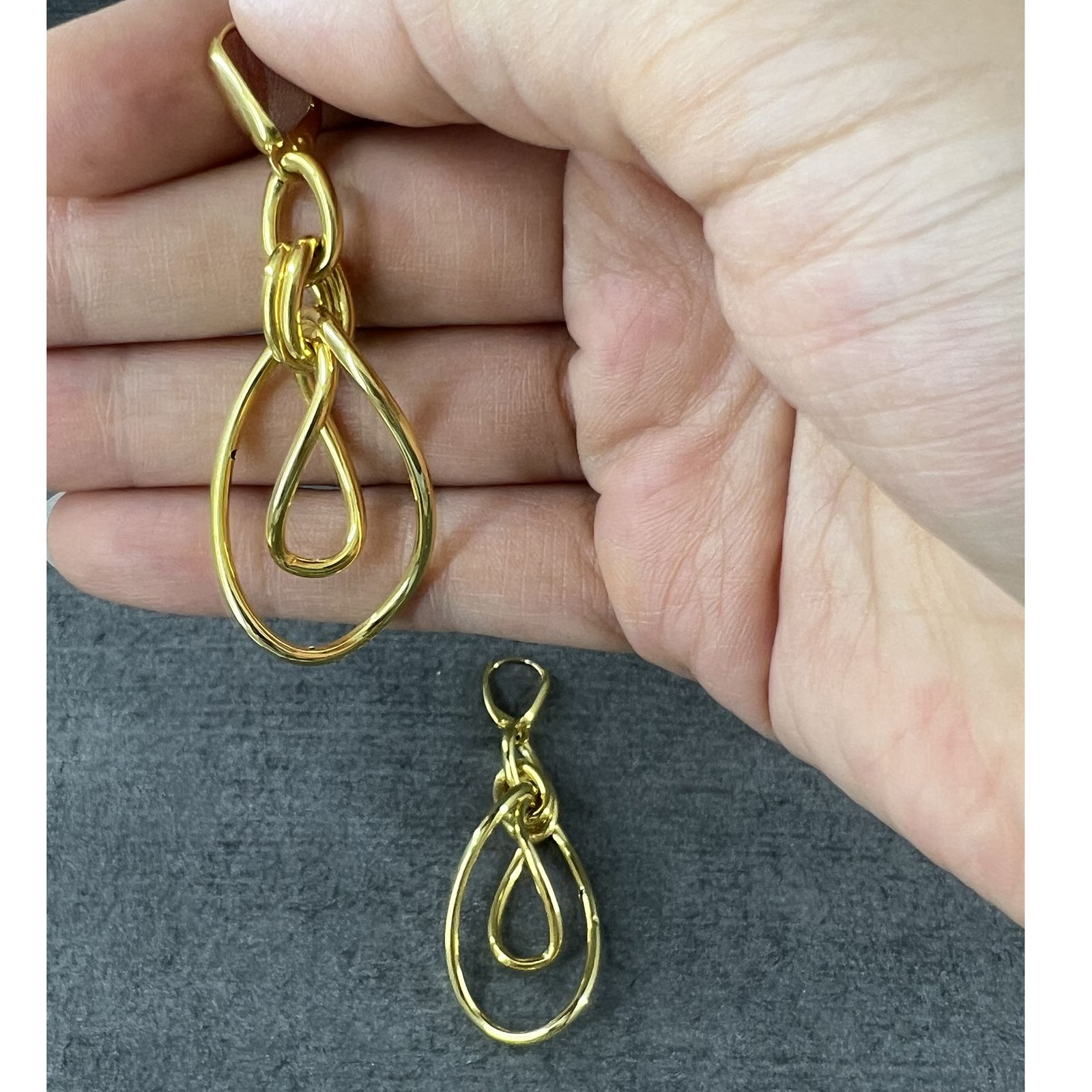 گوشواره طلا 18 عیار زنانه دوست خوب مدل dk542 - - 4