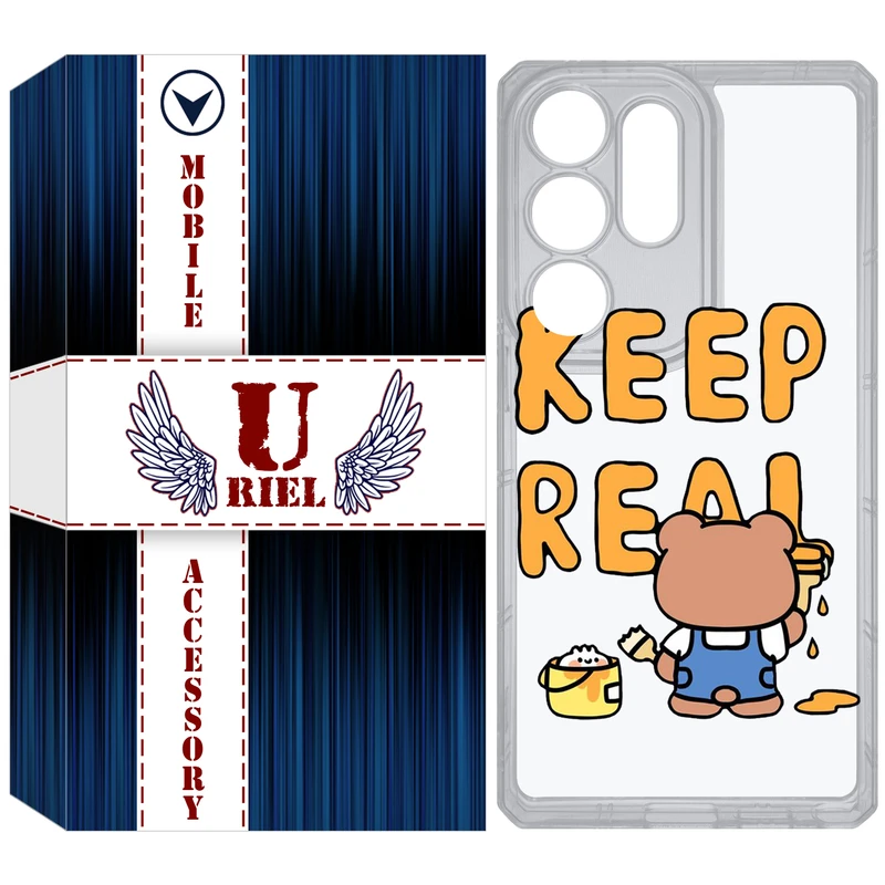 کاور یوریل مدل Clear کد 15 طرح خرس مناسب برای گوشی موبایل سامسونگ Galaxy S25 Ultra