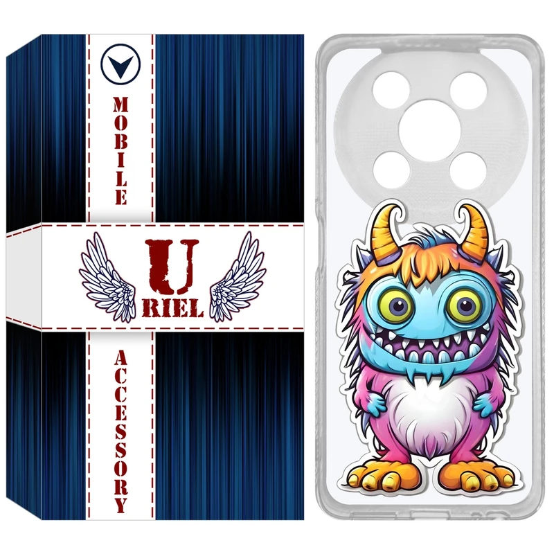 کاور یوریل مدل Clear کد 50 طرح میکروب مناسب برای گوشی موبایل وکال V2 / V2 Lite