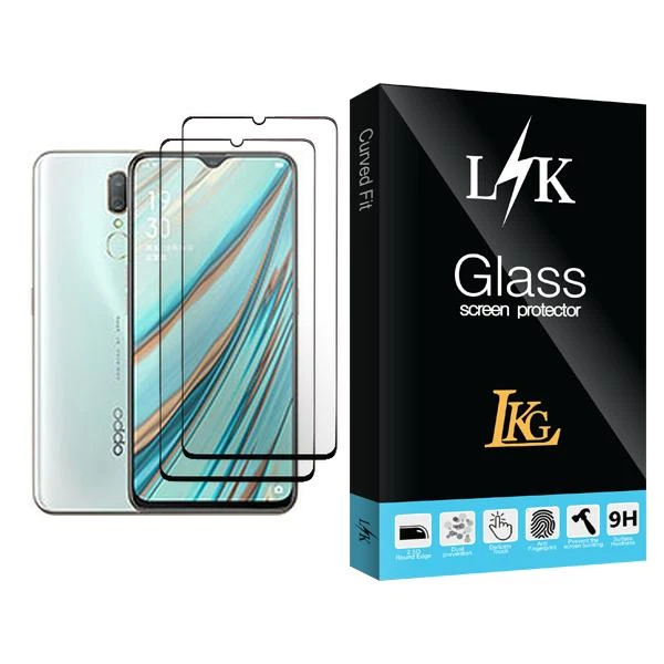 محافظ صفحه نمایش ال کا جی مدل LK Glass MIX002 مناسب برای گوشی موبایل اوپو A9x بسته دو عددی