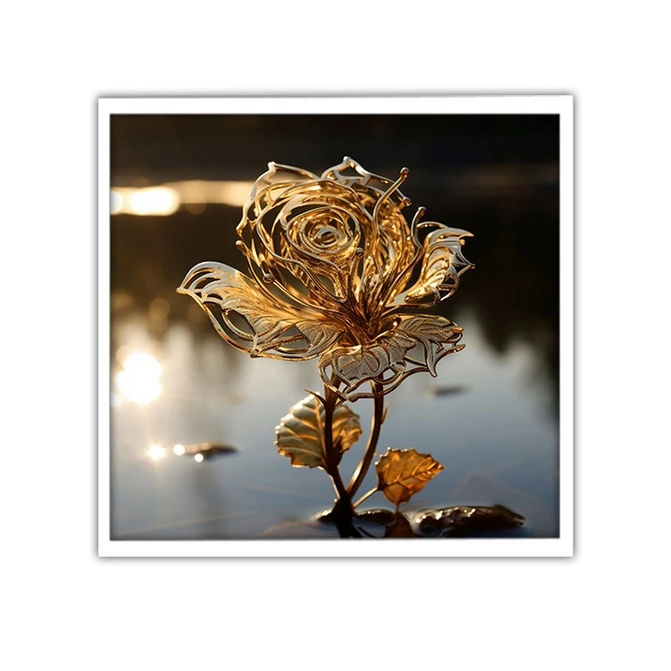 تابلو نوری بکلیت طرح دکوراتیو گل مدل W-MID-18935