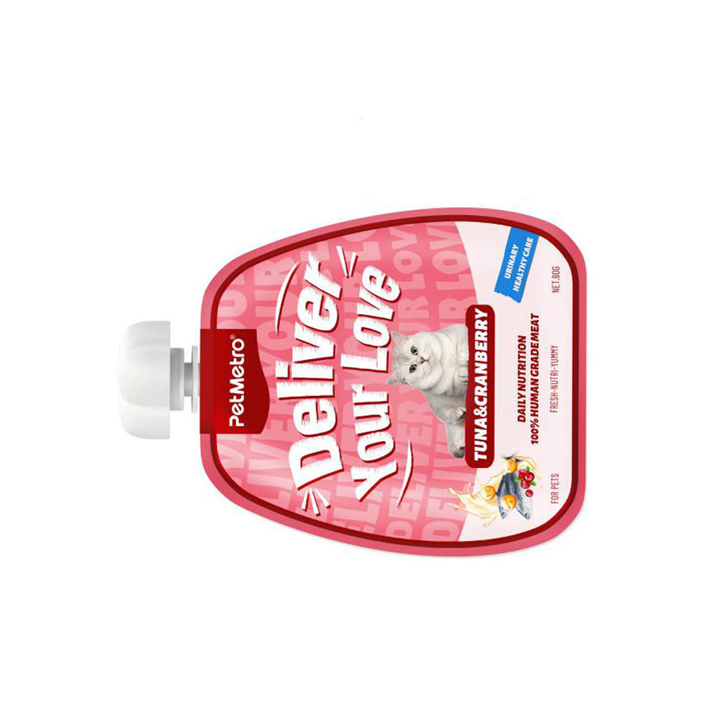 پودینگ گربه پت مترو مدل  دلیور طعم تن ماهی و زغال اخته  وزن 60 گرم