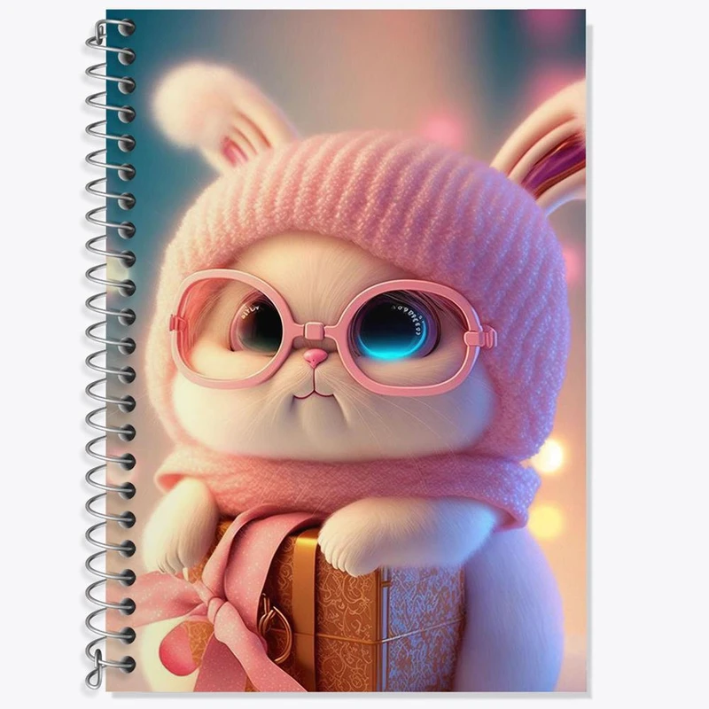 دفتر زبان 50 برگ خندالو مدل دو خط طرح خرگوش کد 26229