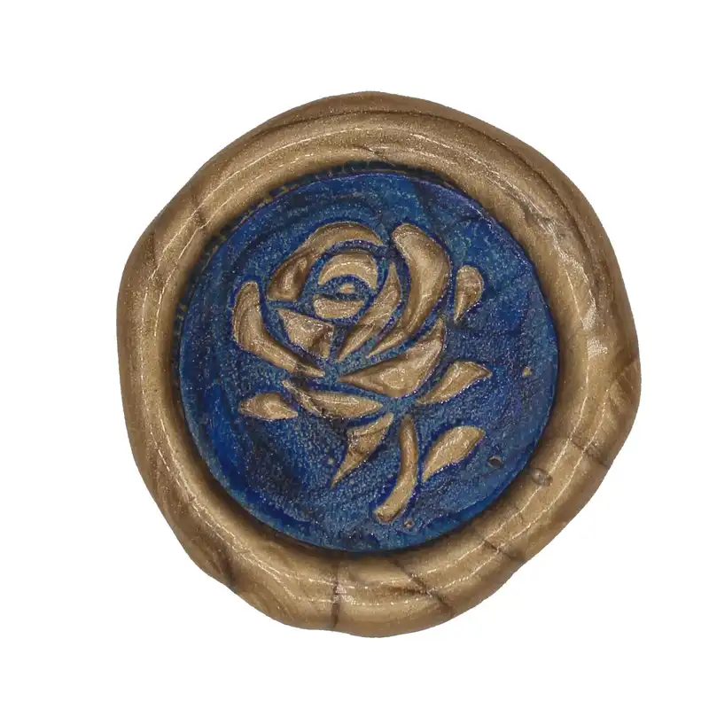 مهر و موم مدل طرح گل رز مجموعه 2 عددی