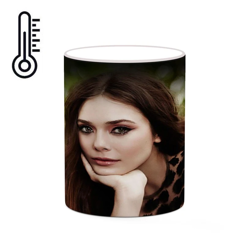 ماگ حرارتی کاکتی طرح الیزابت اولسن Elizabeth Olsen مدل mgh25833