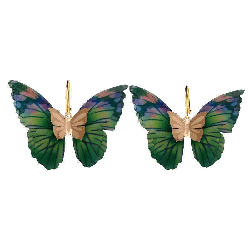 نیم ست طلا 18 عیار زنانه گالری یارطلا مدل پروانه NSP25