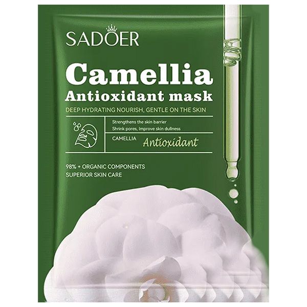 ماسک صورت سادور مدل چای سبز ، کاملیا و برنج وزن 25 گرم بسته 12 عددی -  - 4