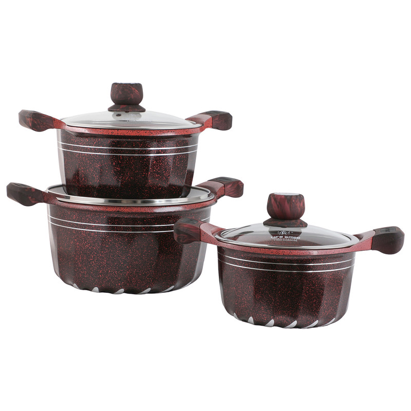 سرویس قابلمه 6 پارچه لایف اسمایل مدل LIFEP2-6