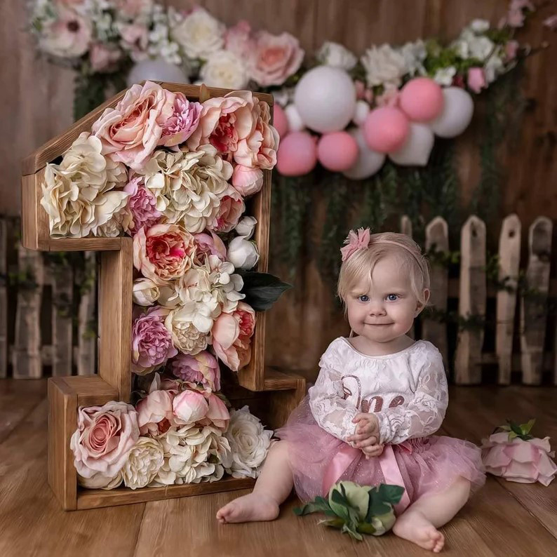 استند دکور آتلیه کودک و تم تولد مدل عدد یک انگلیسی