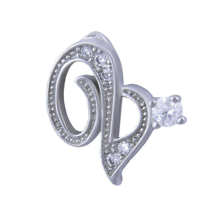 آویز گردنبند نقره زنانه بازرگانی میلادی مدل حروف کد PKR_038