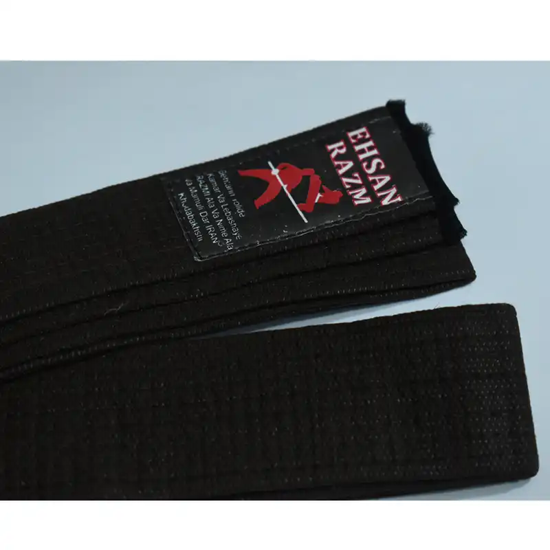 کمربند کاراته احسان رزم مدل نیمه ضخیم رنگ قهوه ای