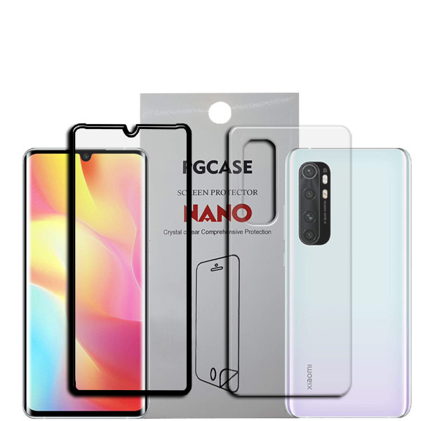 محافظ صفحه نمایش سرامیکی اینفینیتی مدل Star Max مناسب برای گوشی موبایل شیائومی MI Note 10 pro به همراه محافظ پشت گوشی