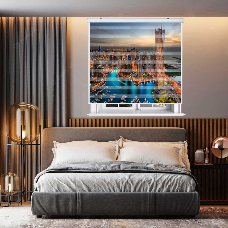 پرده زبرا زیو کد C2006 سایز 150x150 سانتی متر