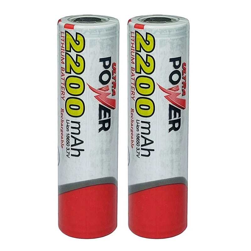 باتری لیتیوم یون اولترا پاور مدل MR-2200 ظرفیت 2200 میلی آمپر ساعت بسته دو عددی