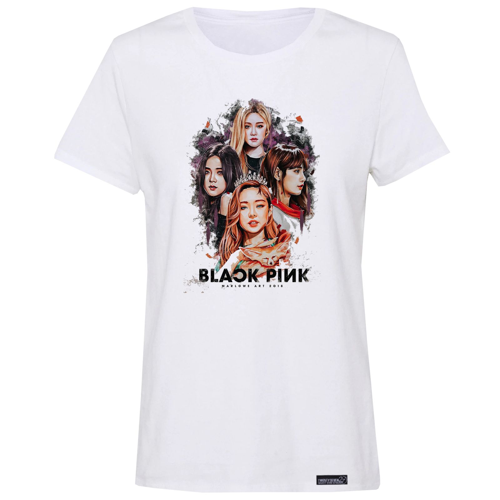 تی شرت آستین کوتاه زنانه 27 مدل بلک پینک کد WN859 -  - 2