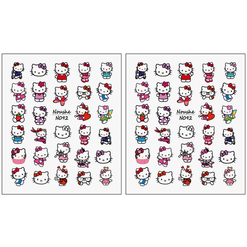 برچسب لنز ناخن مدل کیتی کد N092 مجموعه 2 عددی