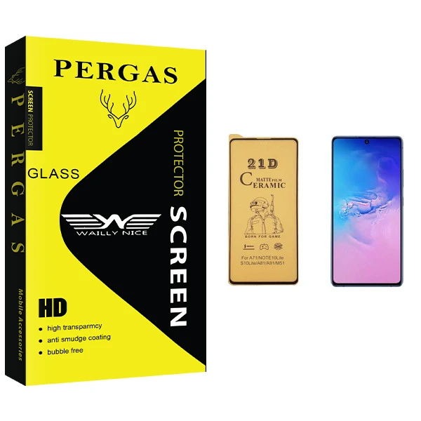 محافظ صفحه نمایش سرامیکی وایلی نایس مدل Pergas Glass مناسب برای گوشی موبایل سامسونگ Galaxy A91