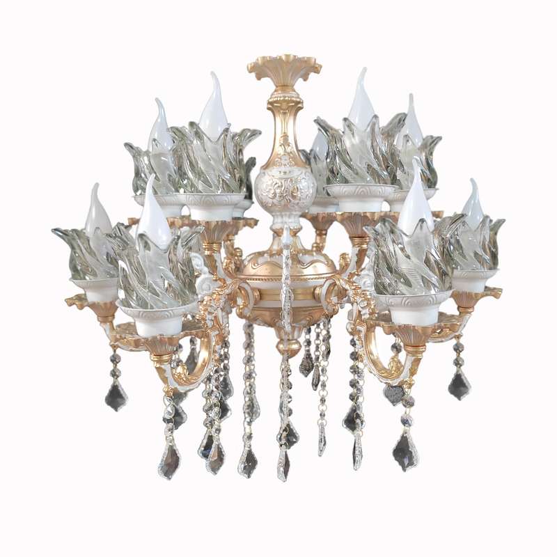 لوستر 12 شعله سپاهان سقف آرا مدل نیلوفر کد 6SB118