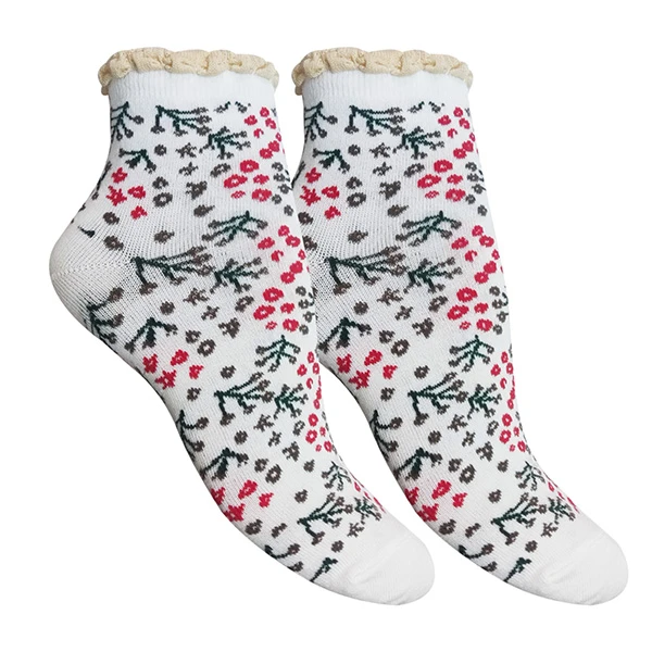 جوراب ساق کوتاه زنانه تن پوش هنگامه مدل شکوفه گل کد W22